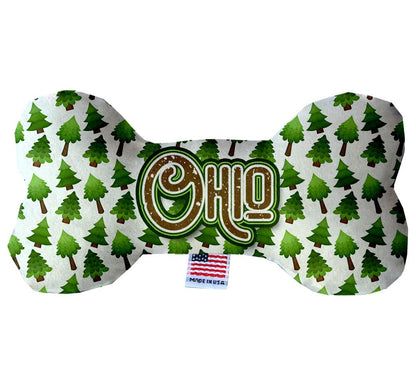 Pet & Dog Plush Bone Toys, "Ohio State Options" (Available in different pattern options)