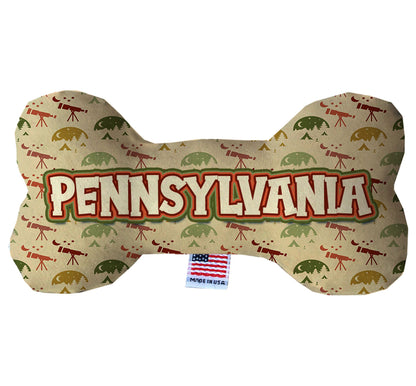 Pet & Dog Plush Bone Toys, "Pennsylvania State Options" (Available in different pattern options)