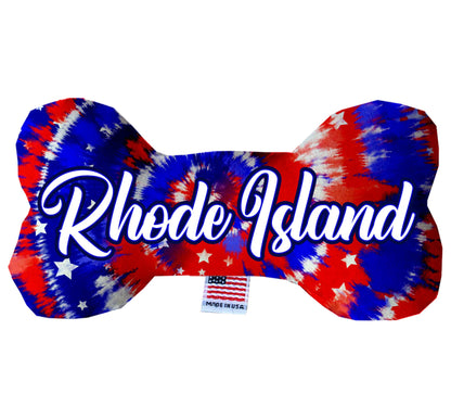 Pet & Dog Plush Bone Toys, "Rhode Island State Options" (Available in different pattern options)