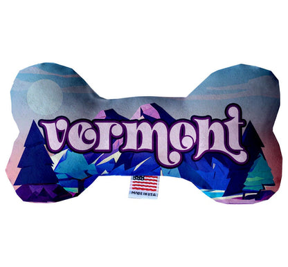 Pet & Dog Plush Bone Toys, "Vermont State Options" (Available in different pattern options)