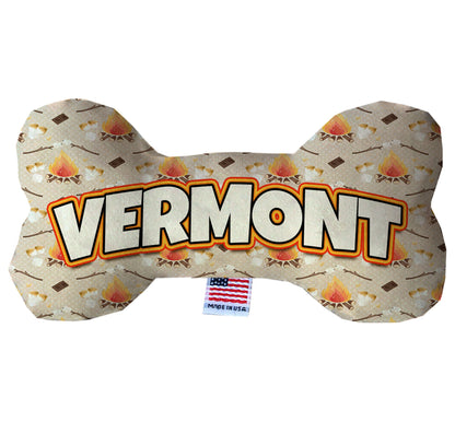 Pet & Dog Plush Bone Toys, "Vermont State Options" (Available in different pattern options)