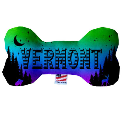 Pet & Dog Plush Bone Toys, "Vermont State Options" (Available in different pattern options)