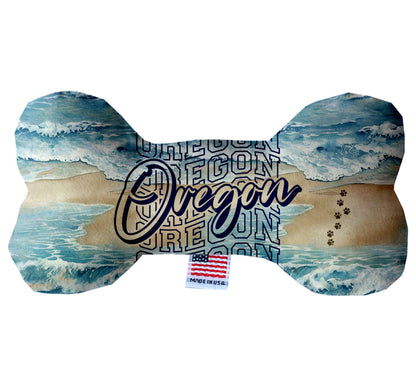 Pet & Dog Plush Bone Toys, "Oregon Coast" (Set 2 of 2 Oregon State Toy Options, available in different pattern options!)