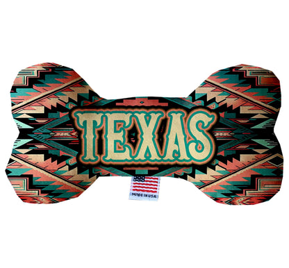Pet & Dog Plush Bone Toys, "Texas Desert" (Set 3 of 3 Texas State Toy Options, available in different pattern options!)