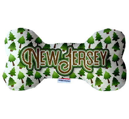 Pet & Dog Plush Bone Toys, "New Jersey State Options" (Available in different pattern options)