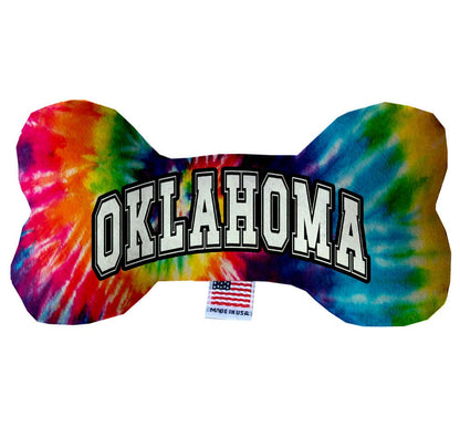 Pet & Dog Plush Bone Toys, "Oklahoma State Options" (Available in different pattern options)