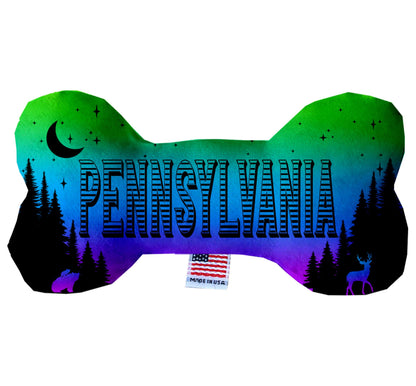 Pet & Dog Plush Bone Toys, "Pennsylvania State Options" (Available in different pattern options)
