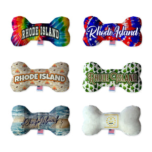 Pet & Dog Plush Bone Toys, &quot;Rhode Island State Options&quot; (Available in different pattern options)