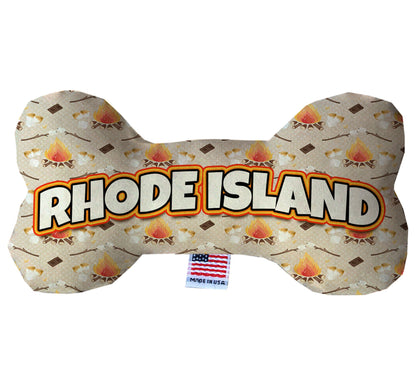 Pet & Dog Plush Bone Toys, "Rhode Island State Options" (Available in different pattern options)