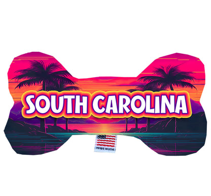 Pet & Dog Plush Bone Toys, "South Carolina State Options" (Available in different pattern options)