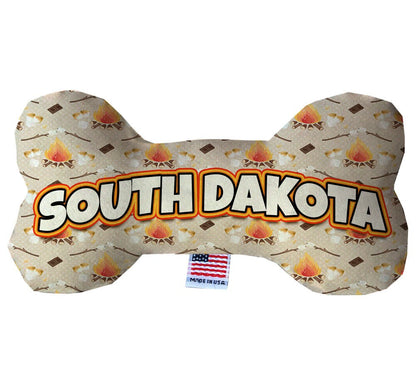 Pet & Dog Plush Bone Toys, "South Dakota State Options" (Available in different pattern options)