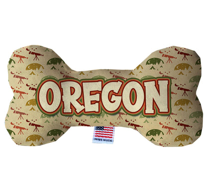 Pet & Dog Plush Bone Toys, "Oregon Mountains" (Set 1 of 2 Oregon State Toy Options, available in different pattern options!)
