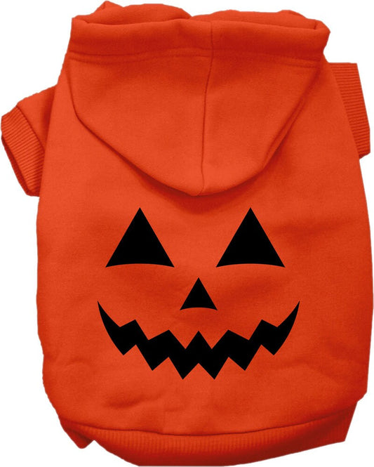 Halloween Pet, Dog & Cat Hoodie Screen Printed, "Pumpkin Face Him Costume"