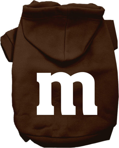 Halloween Pet, Dog & Cat Hoodie Screen Printed, "The M Costume"