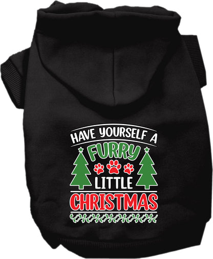 Christmas Pet, Dog and Cat Hoodie Screen Printed, "Have Yourself A Furry Little Christmas"