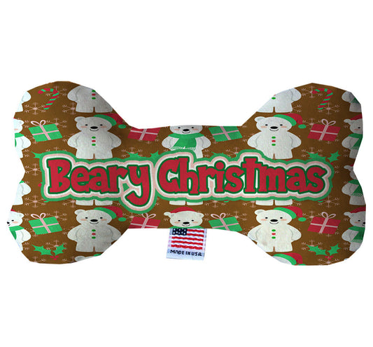 Christmas Pet & Dog Plush Bone Toy, &quot;Beary Christmas&quot;