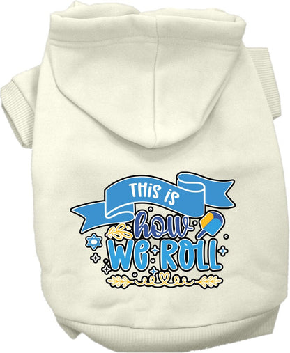 Hanukkah Pet, Dog and Cat Hoodie Screen Printed, "This Is How We Roll"