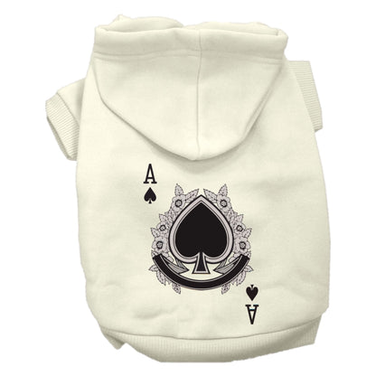 Halloween Pet, Dog & Cat Hoodie Screen Printed, "Ace of Spades Costume"