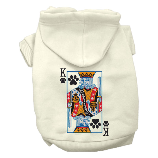 Halloween Pet, Dog & Cat Hoodie Screen Printed, &quot;King of Clubs Costume&quot;