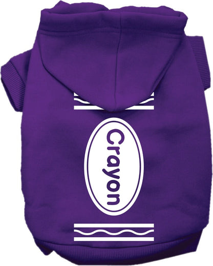 Halloween Pet, Dog & Cat Hoodie Screen Printed, "Crayon Costume"