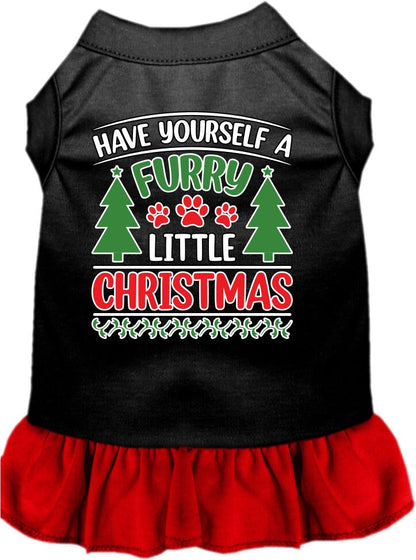 Christmas Pet, Dog and Cat Dress Screen Printed, "Have Yourself A Furry Little Christmas"