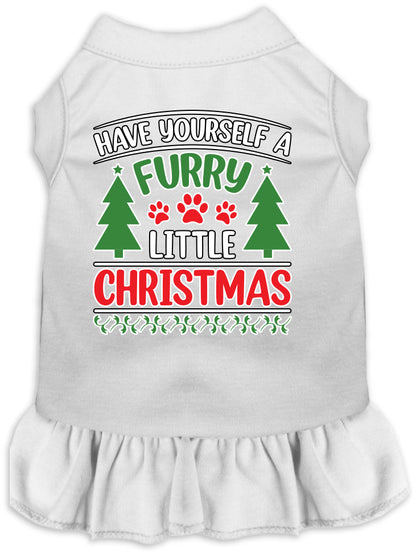 Christmas Pet, Dog and Cat Dress Screen Printed, "Have Yourself A Furry Little Christmas"