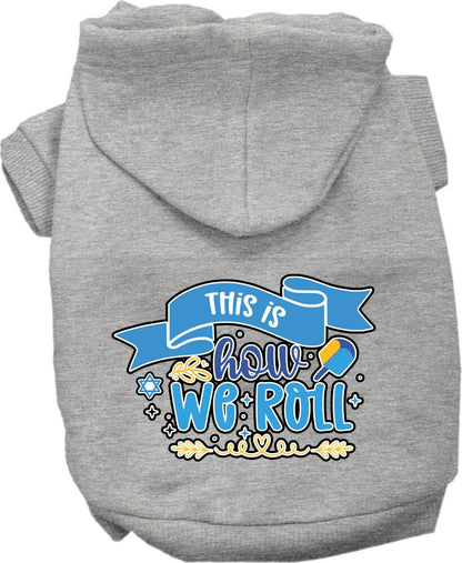 Hanukkah Pet, Dog and Cat Hoodie Screen Printed, "This Is How We Roll"