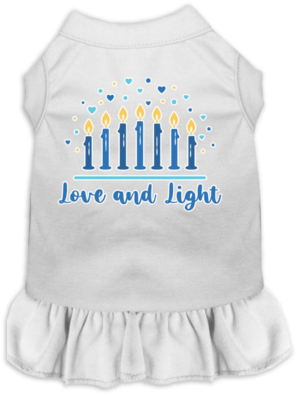 Hanukkah Pet, Dog and Cat Dress Screen Printed, "Love and Light"