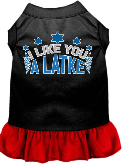 Hanukkah Pet, Dog and Cat Dress Screen Printed, "I Like You A Latke"