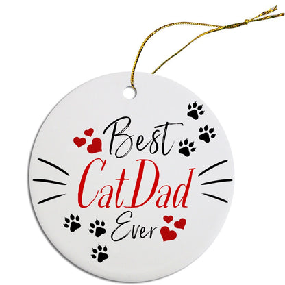 Holiday Fun Christmas Ornaments "Best Dog Mom Ever, Best Cat Mom Ever, Best Dog Dad Ever, or Best Cat Dad Ever"