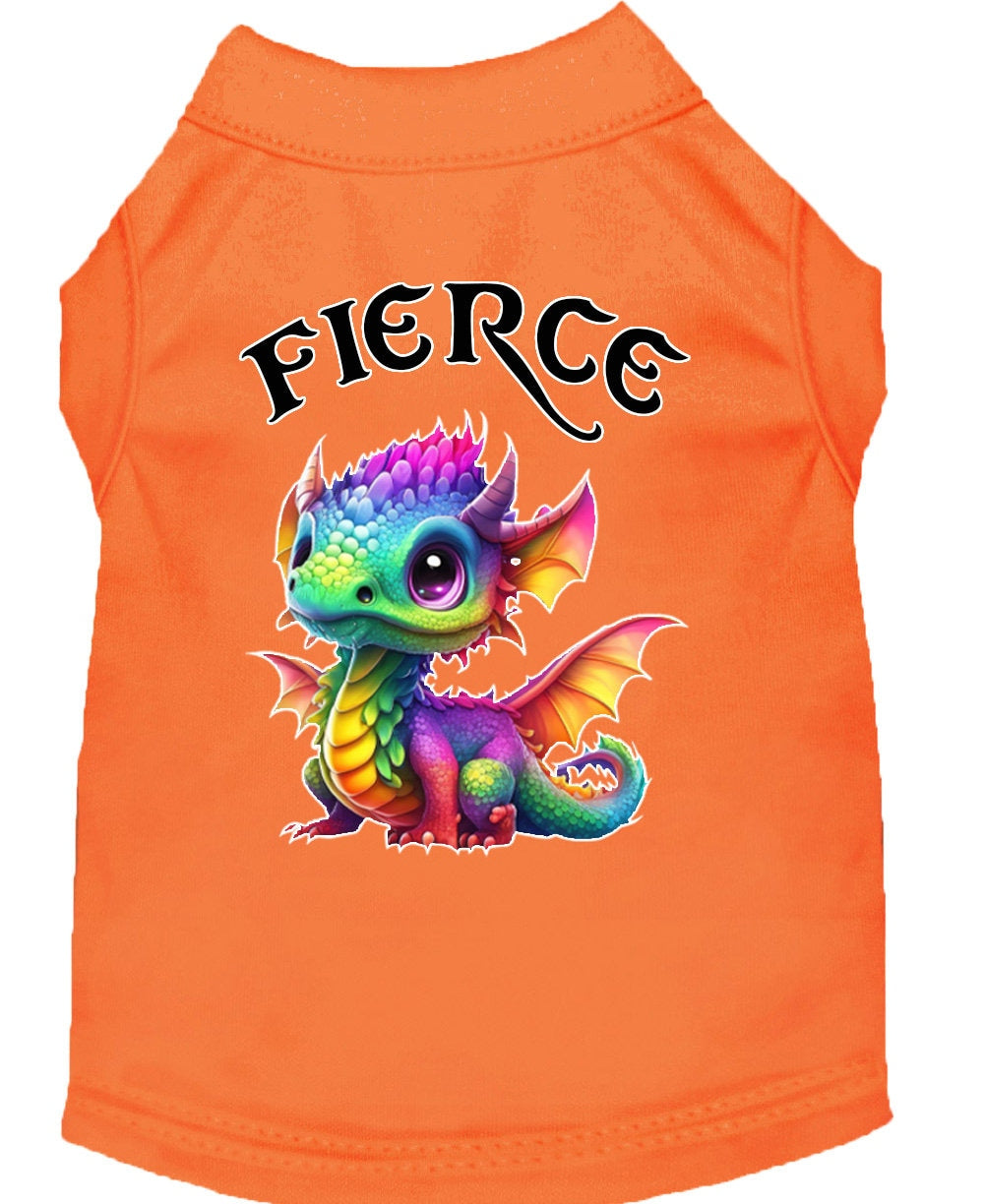 Pet Dog & Cat Shirt Screen Printed, "Fierce Dragon"