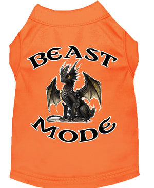 Pet Dog & Cat Shirt Screen Printed, "Beast Mode Dragon"