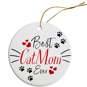 Holiday Fun Christmas Ornaments "Best Dog Mom Ever, Best Cat Mom Ever, Best Dog Dad Ever, or Best Cat Dad Ever"