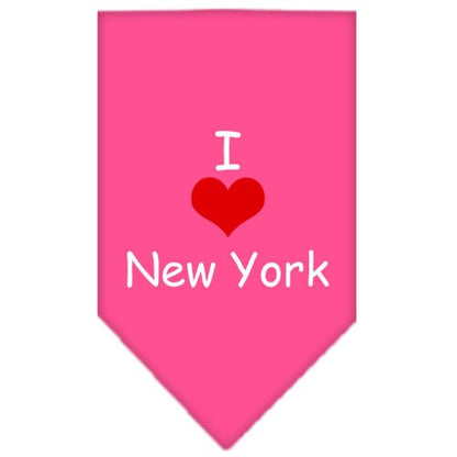 Pet and Dog Bandana Screen Printed, "I Heart NY"