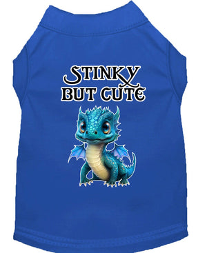 Pet Dog & Cat Shirt Screen Printed, "Stinky But Cute Dragon"