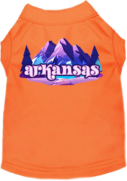 Pet Dog & Cat Screen Printed Shirt, "Arkansas Alpine Pawscape"