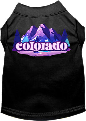 Pet Dog & Cat Screen Printed Shirt, "Colorado Alpine Pawscape"