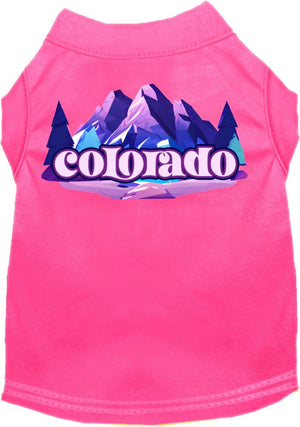 Pet Dog & Cat Screen Printed Shirt, "Colorado Alpine Pawscape"