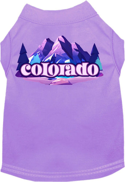 Pet Dog & Cat Screen Printed Shirt, "Colorado Alpine Pawscape"