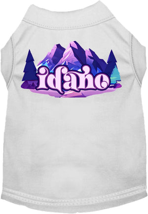 Pet Dog & Cat Screen Printed Shirt, "Idaho Alpine Pawscape"