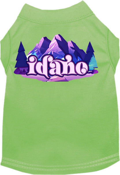 Pet Dog & Cat Screen Printed Shirt, "Idaho Alpine Pawscape"