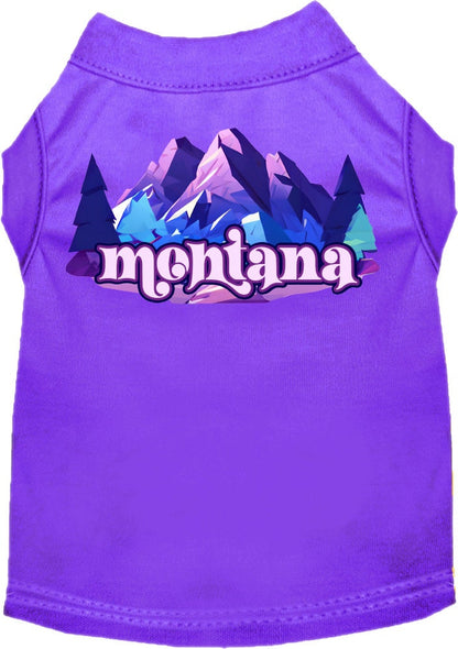 Pet Dog & Cat Screen Printed Shirt, "Montana Alpine Pawscape"