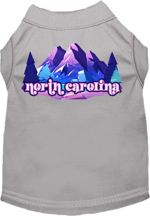 Pet Dog & Cat Screen Printed Shirt, "North Carolina Alpine Pawscape"