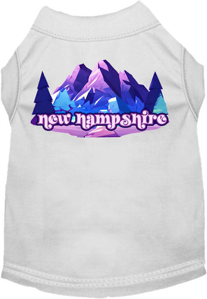 Pet Dog & Cat Screen Printed Shirt, "New Hampshire Alpine Pawscape"