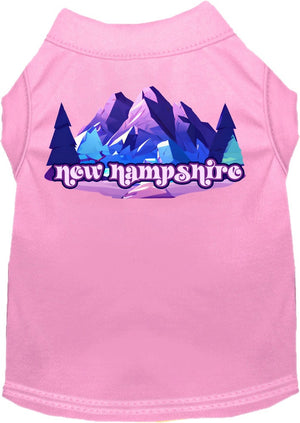 Pet Dog & Cat Screen Printed Shirt, "New Hampshire Alpine Pawscape"