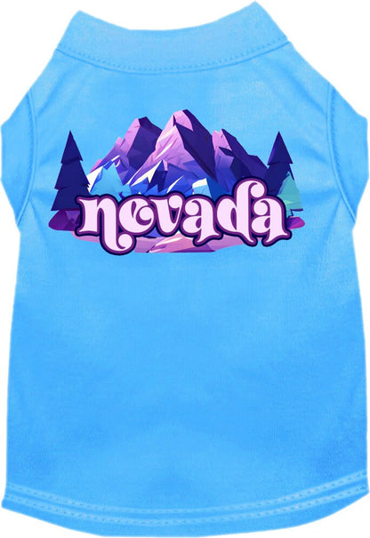 Pet Dog & Cat Screen Printed Shirt, "Nevada Alpine Pawscape"