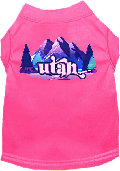 Pet Dog & Cat Screen Printed Shirt, "Utah Alpine Pawscape"