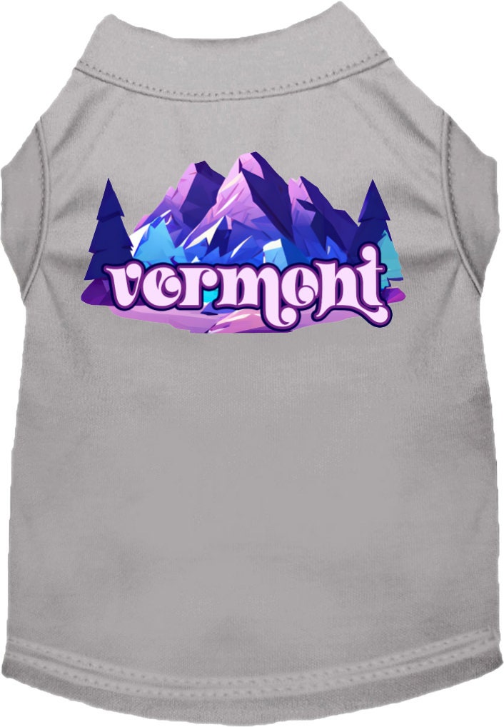Pet Dog & Cat Screen Printed Shirt, "Vermont Alpine Pawscape"