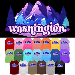 Pet Dog & Cat Screen Printed Shirt, "Washington Alpine Pawscape"