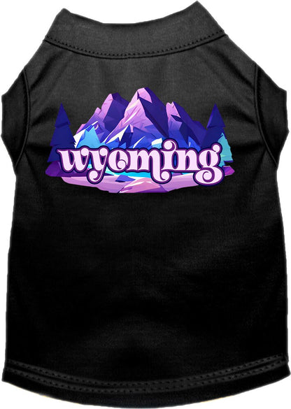 Pet Dog & Cat Screen Printed Shirt, "Wyoming Alpine Pawscape"